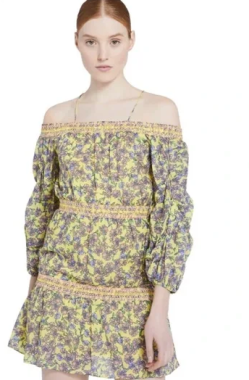 Alice & Olivia Dorothy Off Shoulder Mini Dress [Retail $375]
