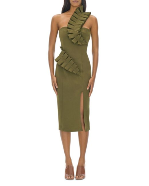 Andrea Lyamah Kamala Ruffled Midi Dress [Retail $395]