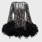 Bronx & Banco Farah Feather-Trim Sequin Mini Dress
