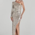 Nadine Merabi Adriana Metallic Dress [Retail $500]