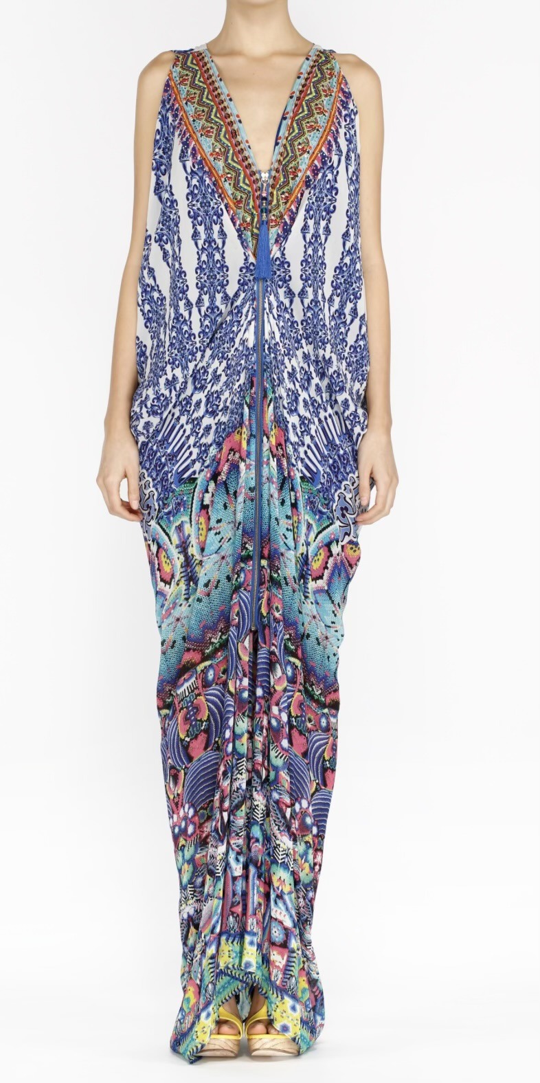 Camilla Blue Silk Tent Dress [Retail $850]