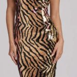 Nadine Merabi NWT Rochelle Tiger Sequin [Retail $450]