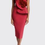 Chiara Boni La Petite Robe 3D Cocktail Dress in Red [Retail $750]