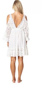 La Moda Lace Cold Shoulder Mini Dress [Retail $95]