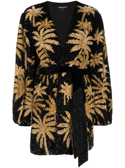 Retrofete Gabrielle Palm Tree Print Robe