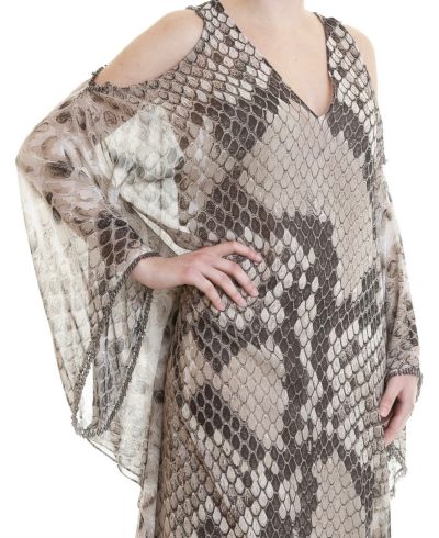 Roberto Cavalli Snake Skin Print Long Dress