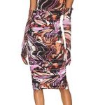 Revolve H:ours Demi Midi Dress in Fuchsia Swirl