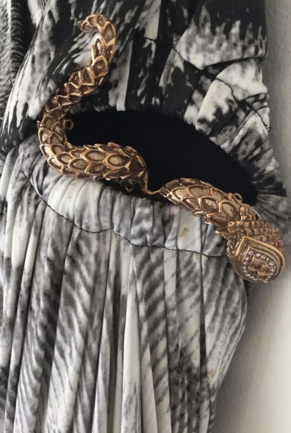 Roberto Cavalli Snake Print Cocktail Dress with Embellishment