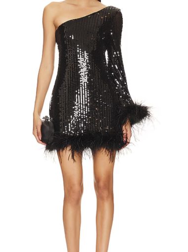 Camila Coelho one shoulder sequin dress