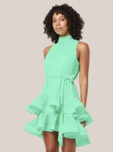 Elliatt Mint Legacy Ruffle Dress Cropped