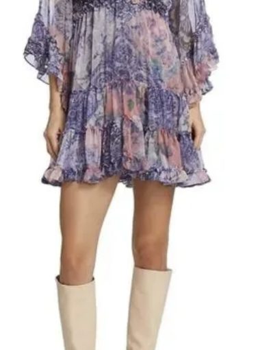 MISA Los Angeles Yasemin Butterfly Sleeve Babydoll Dress 