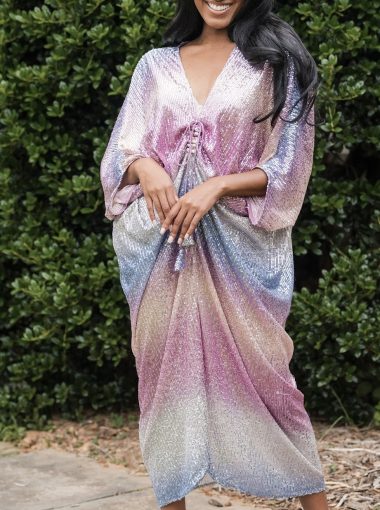 Mandira Curtis Ombré kaftan dress