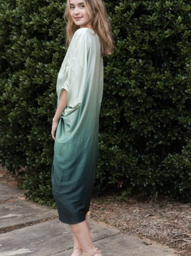 Mandira Curtis Ombré kaftan dress Satin Silk