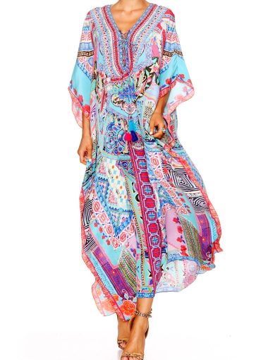 Camilla Long Lace Up Kaftan