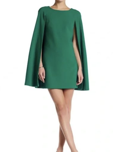 Trina Turk Green Cape Dress