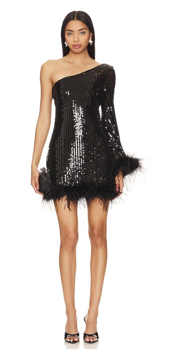 Camila Coelho one shoulder sequin dress