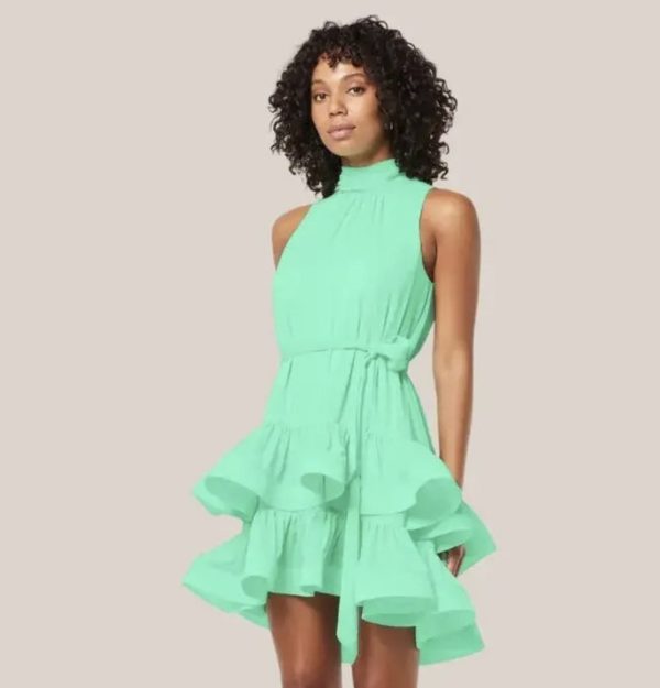 Elliatt Mint Legacy Ruffle Dress Cropped