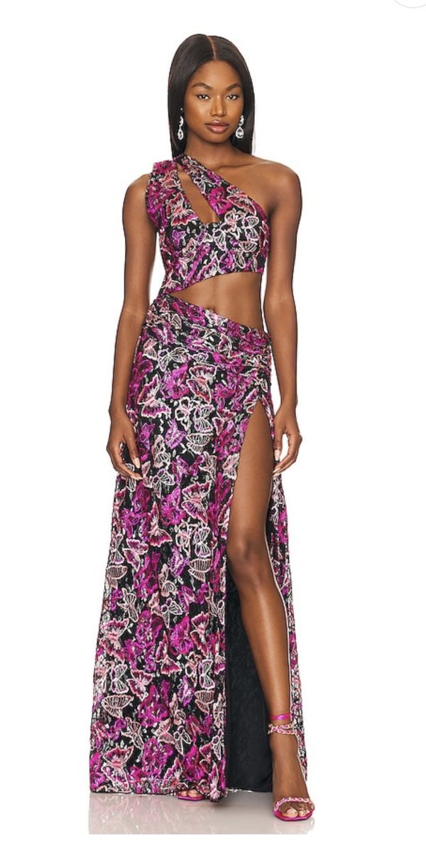 Lovers + Friends Elysian Gown in Mariposa Multi