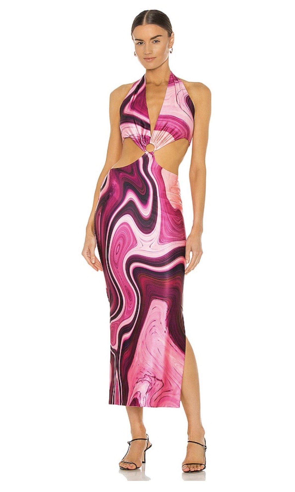 Farai London Gaia Long Dress in Purple