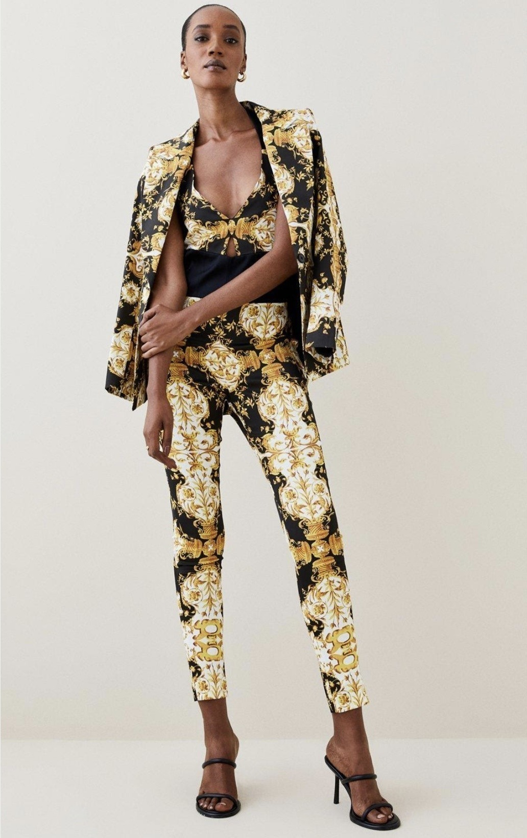 Karen Millen Baroque Print Jumpsuit