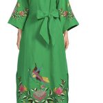 Fanm Mon Belted Side Slit Caftan Maxi Dress