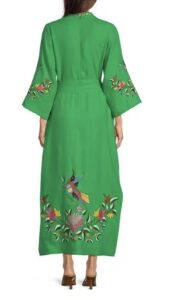 Fanm Mon Belted Side Slit Caftan Maxi Dress