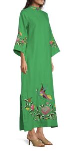 Fanm Mon Belted Side Slit Caftan Maxi Dress