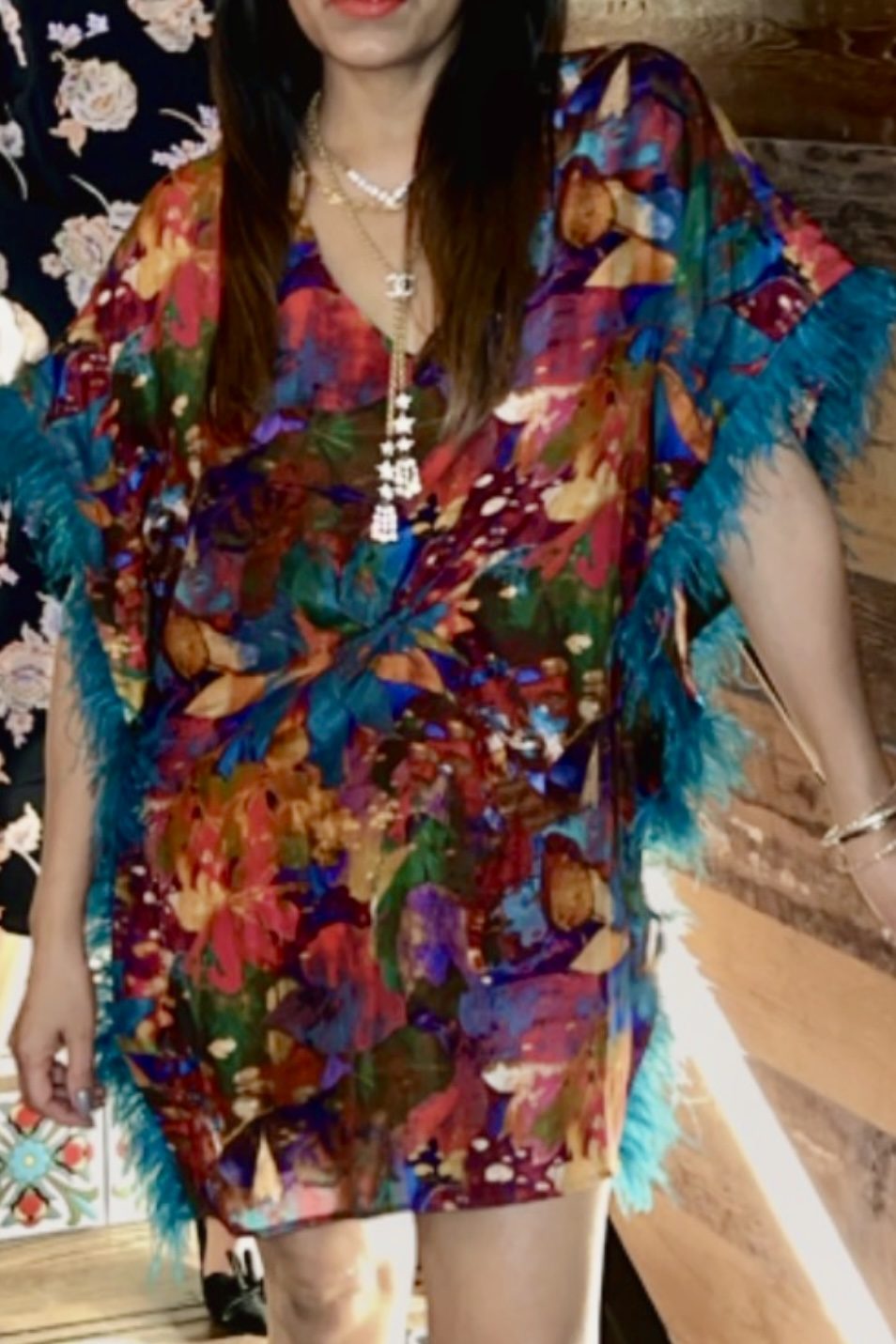 Lotus Maura Feather Dress.