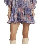 MISA Los Angeles Yasemin Butterfly Sleeve Babydoll Dress 