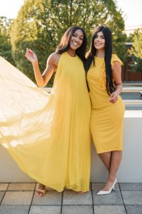 Layered Bright Yellow Sleeveless Dress