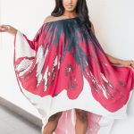 Stunning One Size Fits All Dress in White, Red and Black