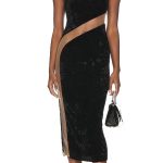 Finna Midi Dress in Black