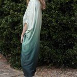 Mandira Curtis Ombré kaftan dress Satin Silk