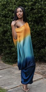 Vegan Silk Draped Dress