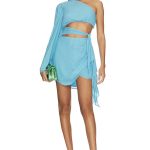 Viviana Mini Dress in Aqua Blue