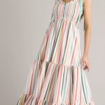 Wishing For You Desert Sage Multi Stripe Maxi Dress