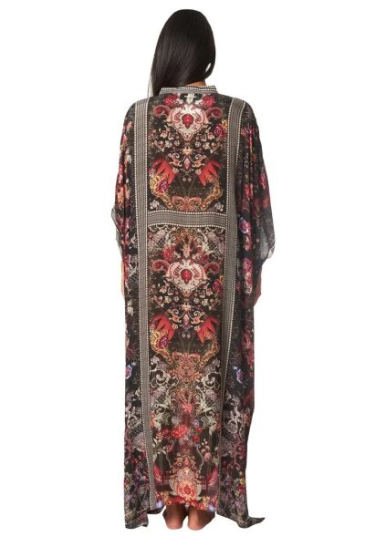 La Moda black tasseled Kaftan