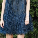 Mandira Curtis Feather Trim Dress