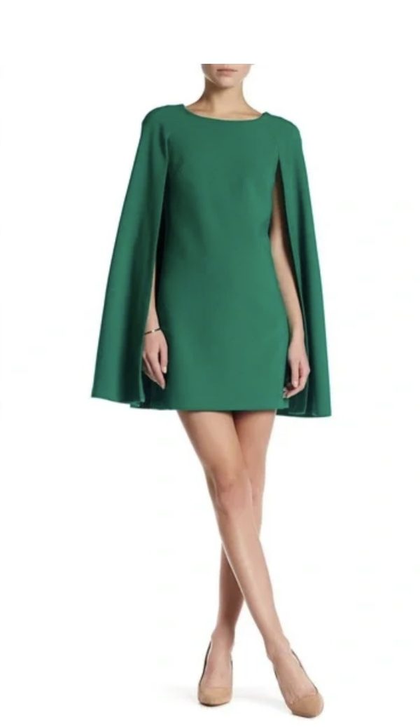 Trina Turk Green Cape Dress