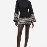 H&M Embroidered Lyocell Blend Dress