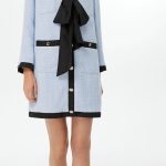 Pomander Place Light Blue Coco Tweed Bow Dress