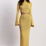 Flare Sleeve Knit Dress