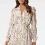 Forever New Floral Polyester Collared Women's Party Wear