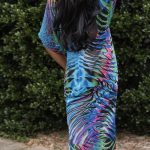 La Moda Clothing Multi Colored Front String Cover Up Beach Dress