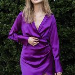 Mango Satin Silk Wrap in Purple