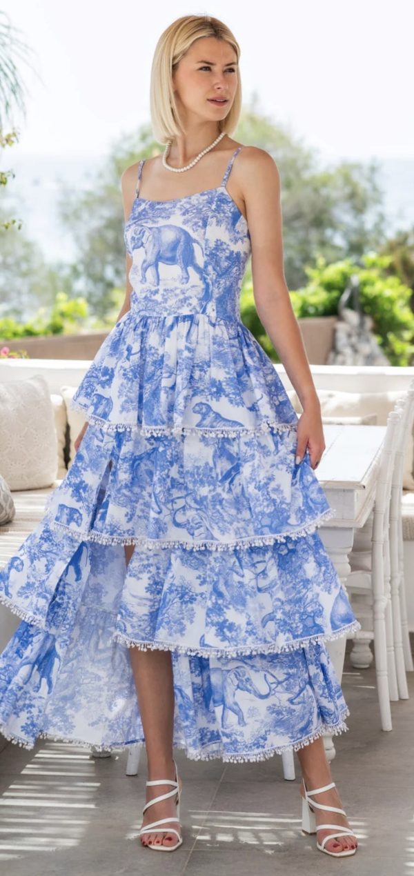 Mykonos island dream tiered dress