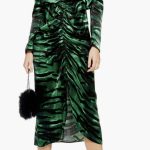 Top Shop Ruched long sleeve dress 