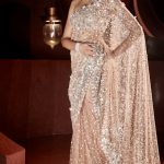 Seema Gujral sequin net saree