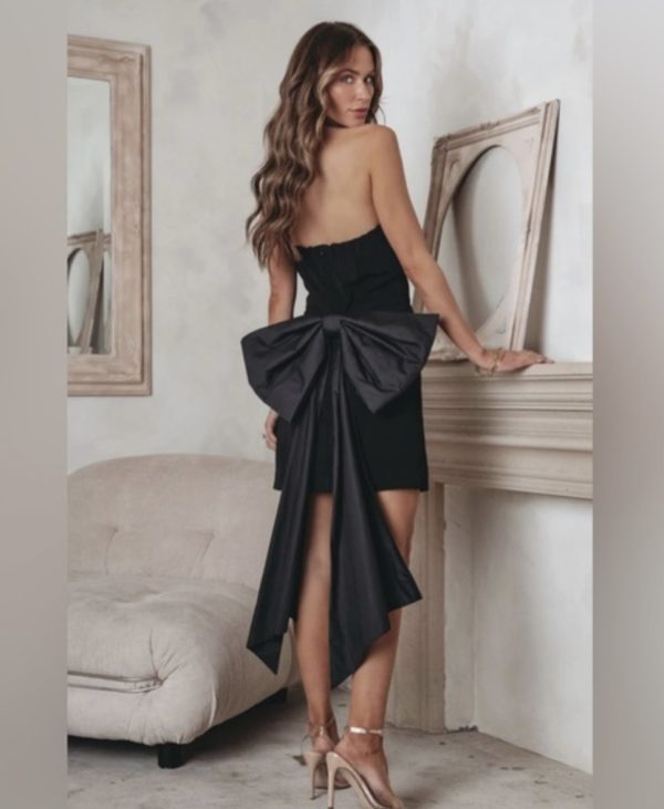 Black Vici bow dress 