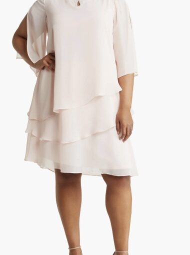 In house layered chiffon dress